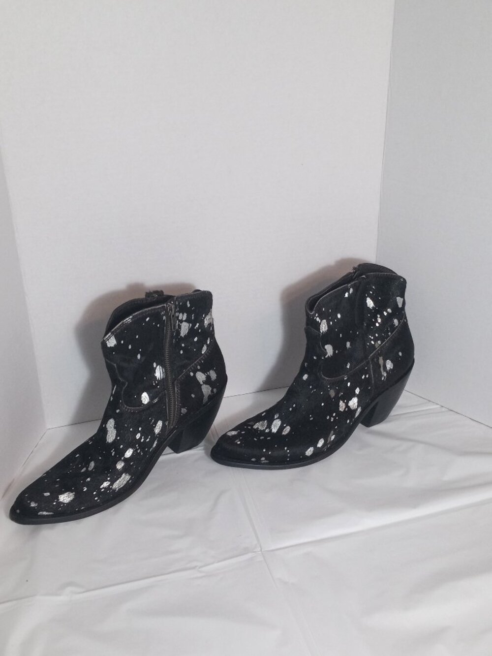 Liberty Black Ruanda Black and Silver Womens Short Boots